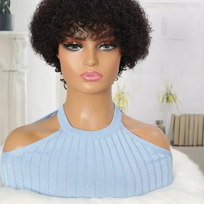 Curly Short Bob Wig Human Hair