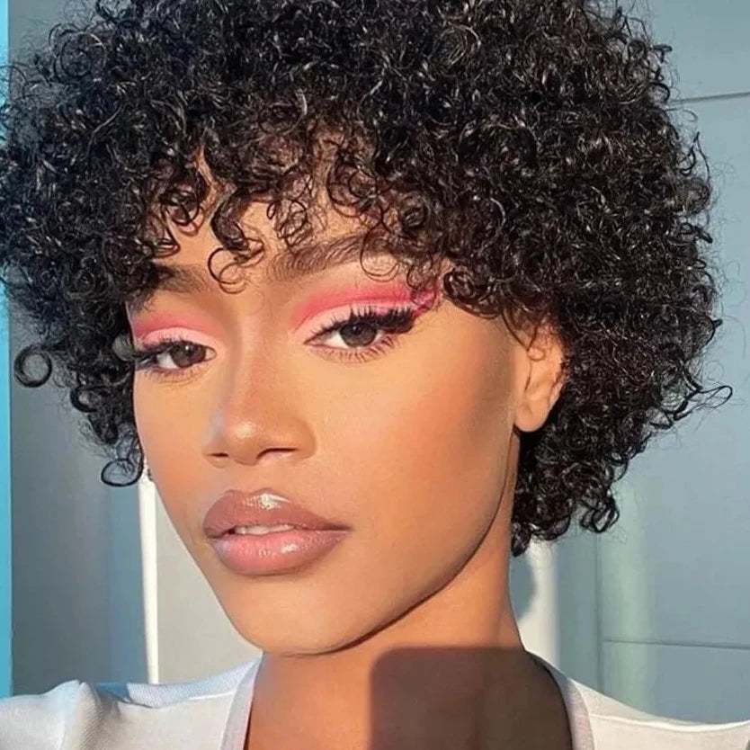 Curly Short Bob Wig Human Hair