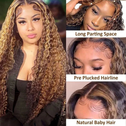 Deep Wave Transparent Lace Frontal Wig